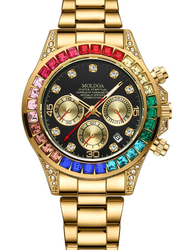 Men’s Luxury Rhinestone Quartz Watch