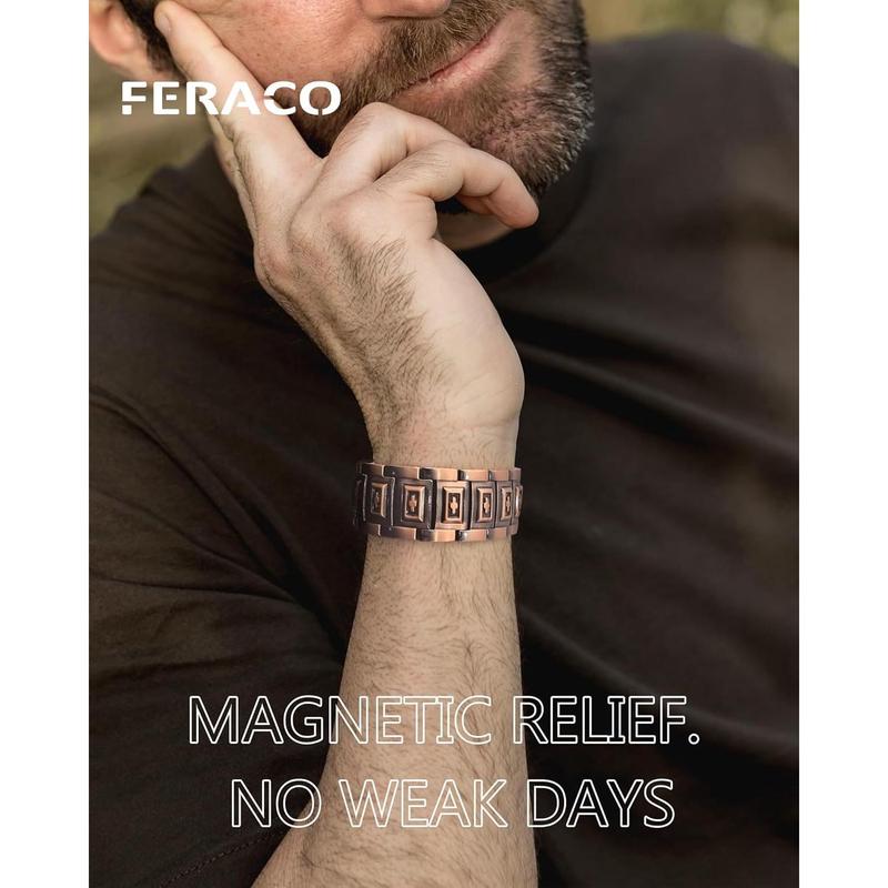 Magnetic Cross Copper Bracelet – Men’s Faith Jewelry