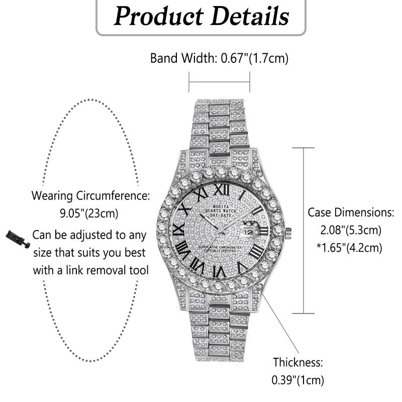 OIDEA Premium Rhinestone Roman Numeral Watch