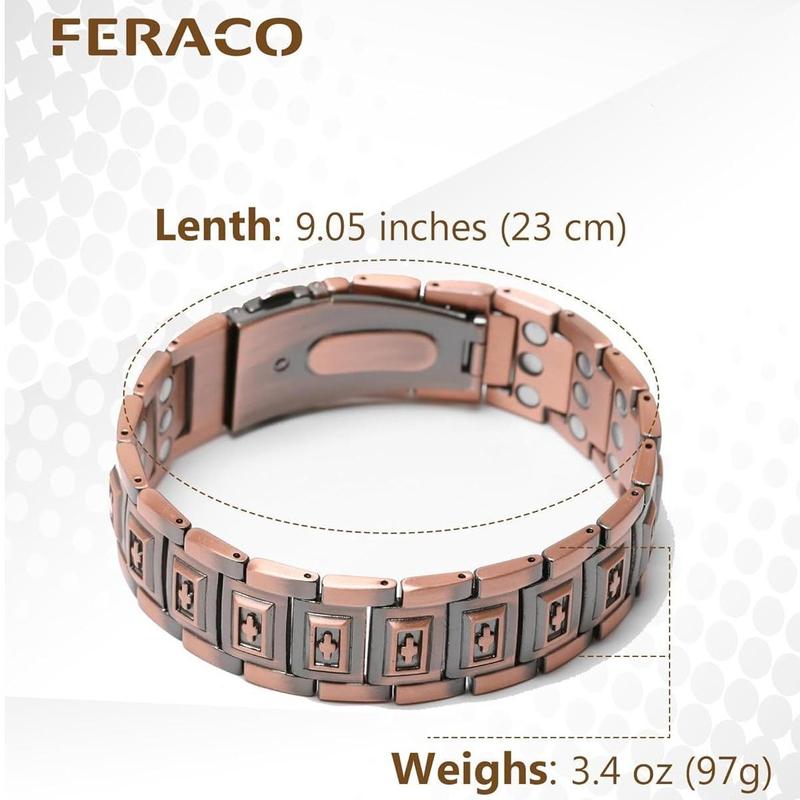Magnetic Cross Copper Bracelet – Men’s Faith Jewelry
