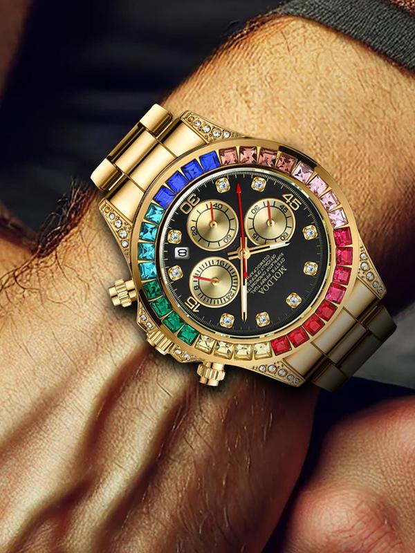 Men’s Luxury Rhinestone Quartz Watch