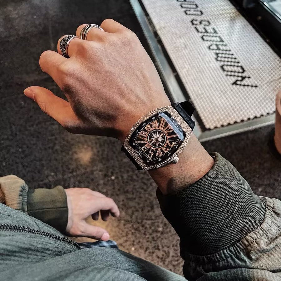 Luxury Square Rhinestone Quartz Watch