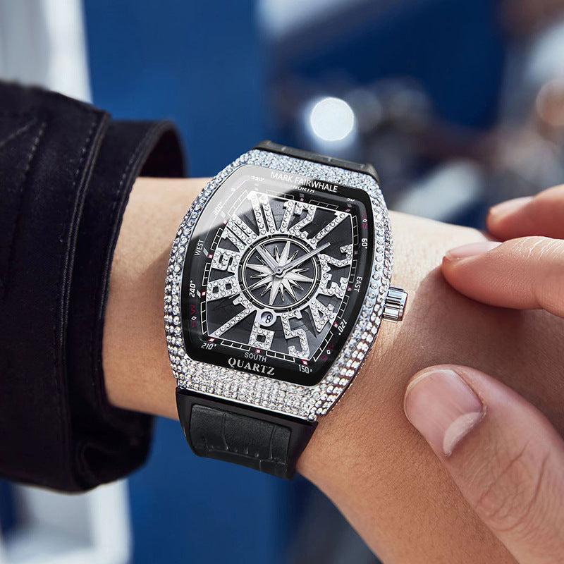 Luxury Square Rhinestone Quartz Watch