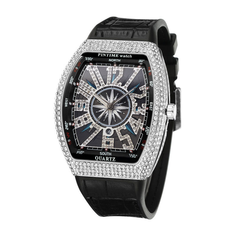 Luxury Square Rhinestone Quartz Watch