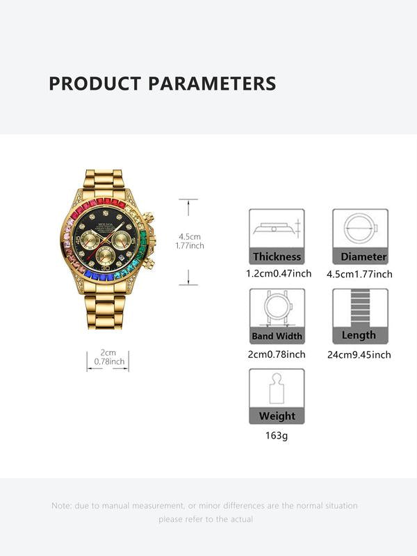 Men’s Luxury Rhinestone Quartz Watch