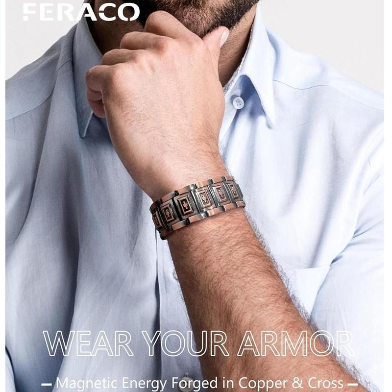 Magnetic Cross Copper Bracelet – Men’s Faith Jewelry