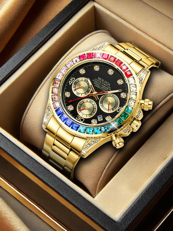 Men’s Luxury Rhinestone Quartz Watch