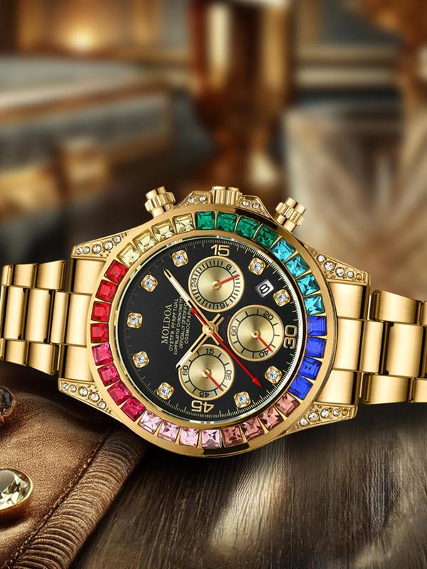 Men’s Luxury Rhinestone Quartz Watch