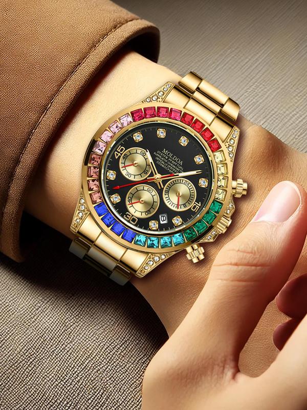 Men’s Luxury Rhinestone Quartz Watch