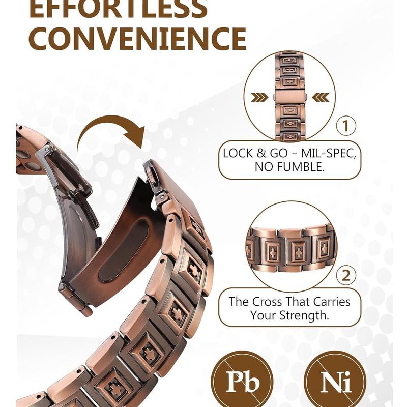 Magnetic Cross Copper Bracelet – Men’s Faith Jewelry