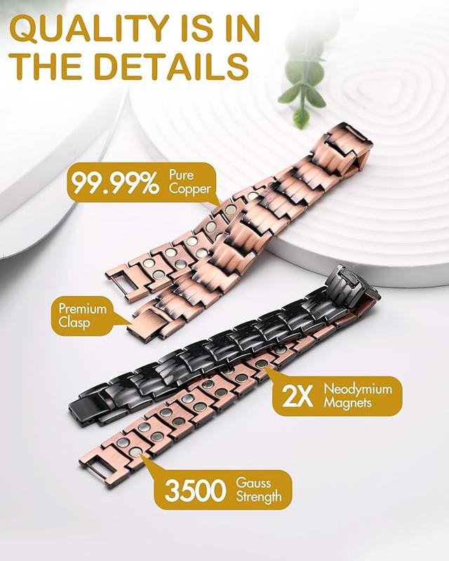 Magnetic Copper Bangle for Men – Trendy & Durable