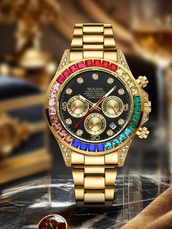 Men’s Luxury Rhinestone Quartz Watch
