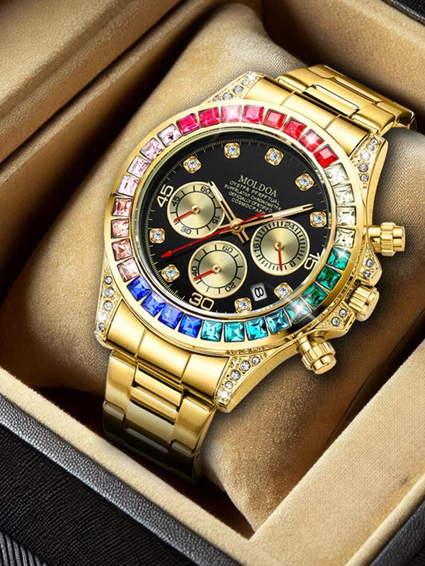 Men’s Luxury Rhinestone Quartz Watch